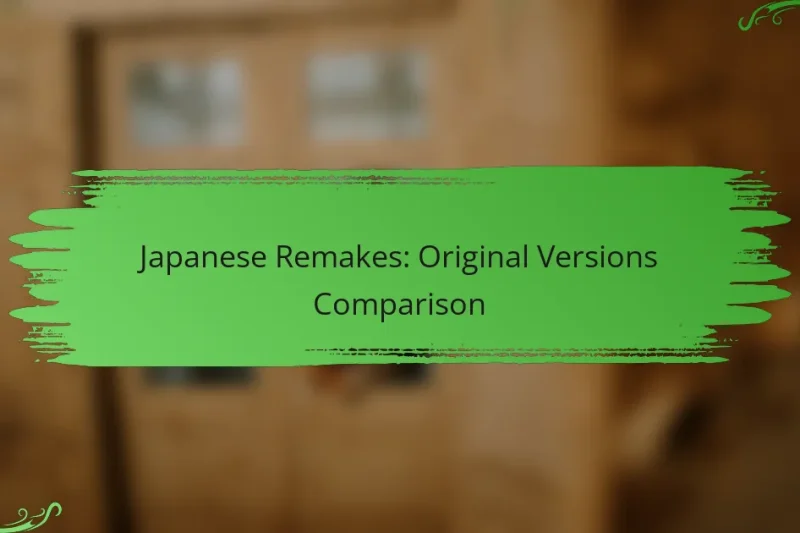 Japanese Remakes: Original Versions Comparison