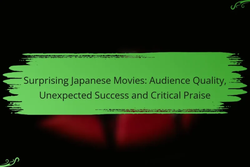 Surprising Japanese Movies: Audience Quality, Unexpected Success and Critical Praise