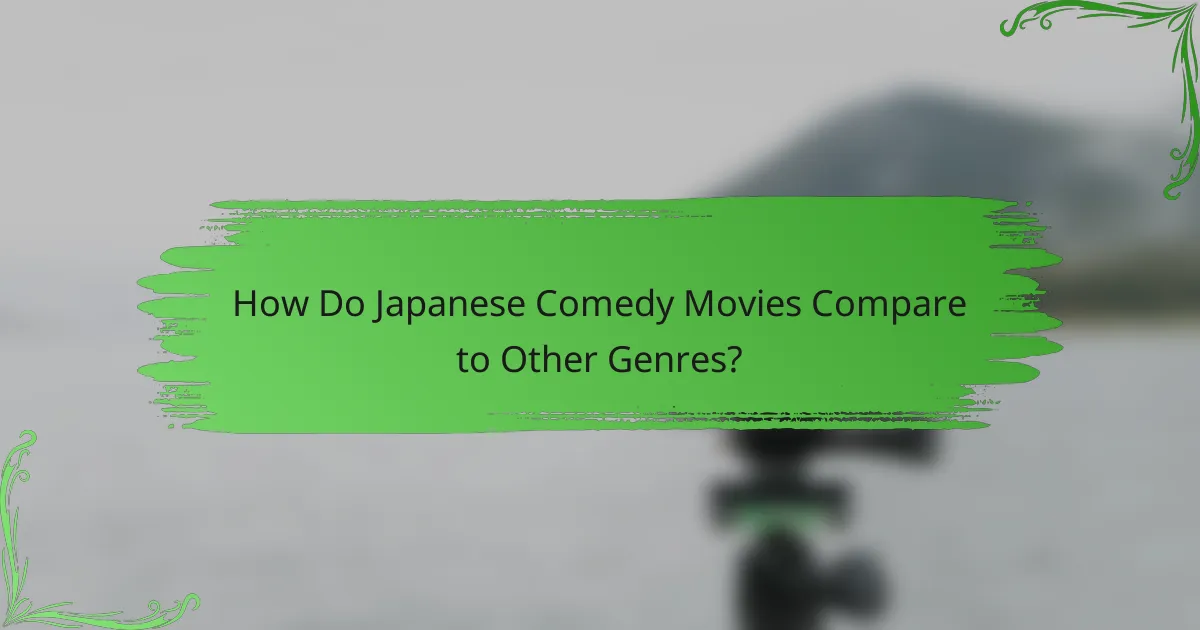 How Do Japanese Comedy Movies Compare to Other Genres?