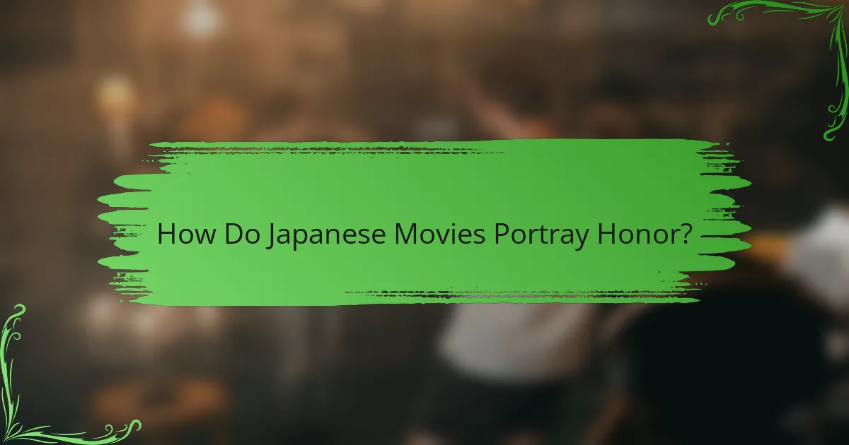 How Do Japanese Movies Portray Honor?