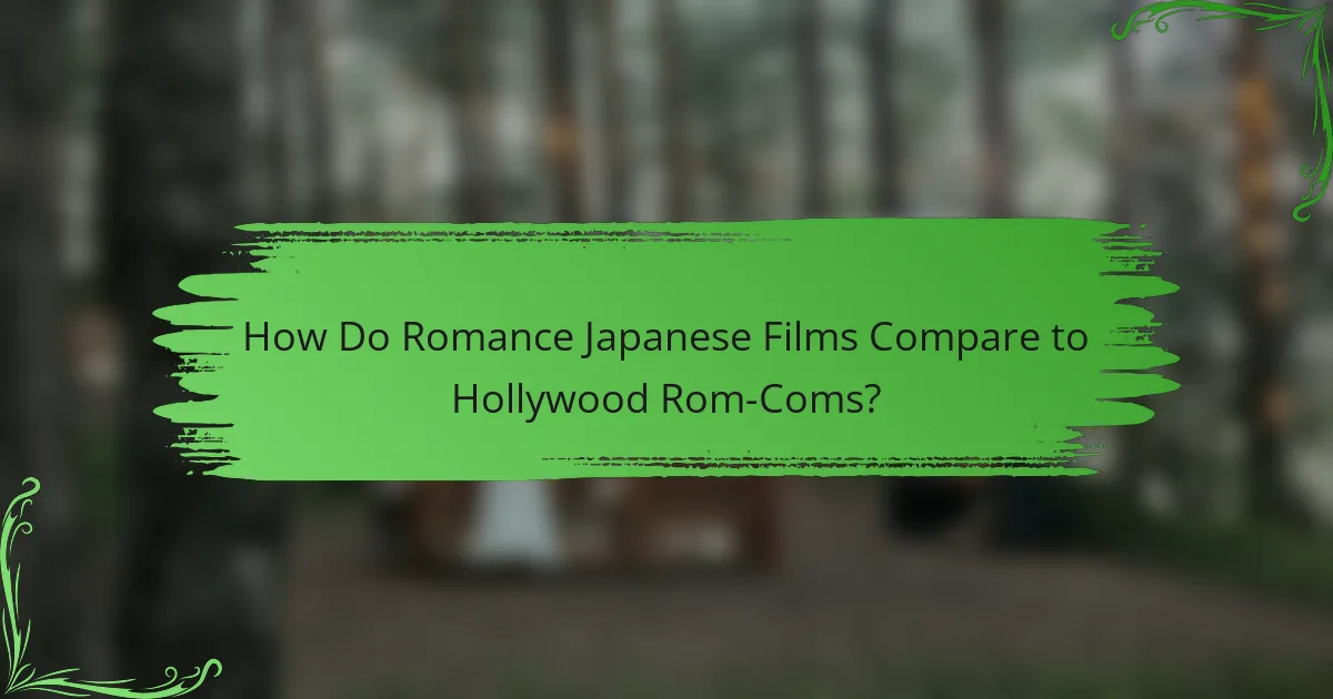 How Do Romance Japanese Films Compare to Hollywood Rom-Coms?