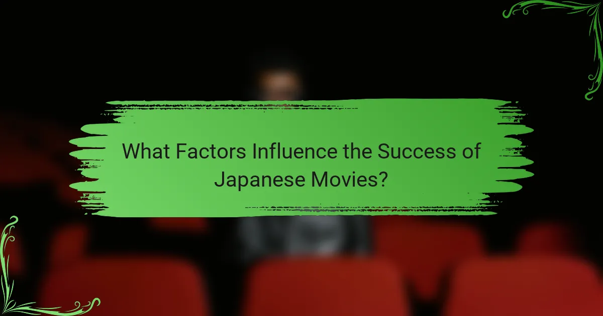 What Factors Influence the Success of Japanese Movies?
