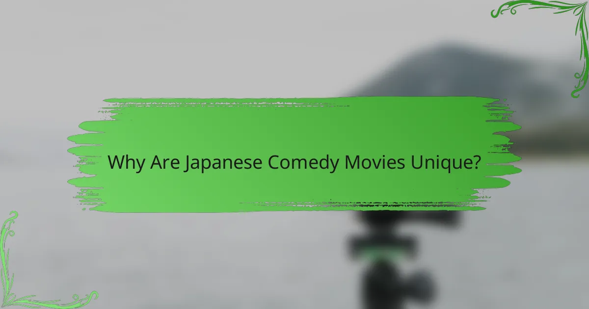 Why Are Japanese Comedy Movies Unique?